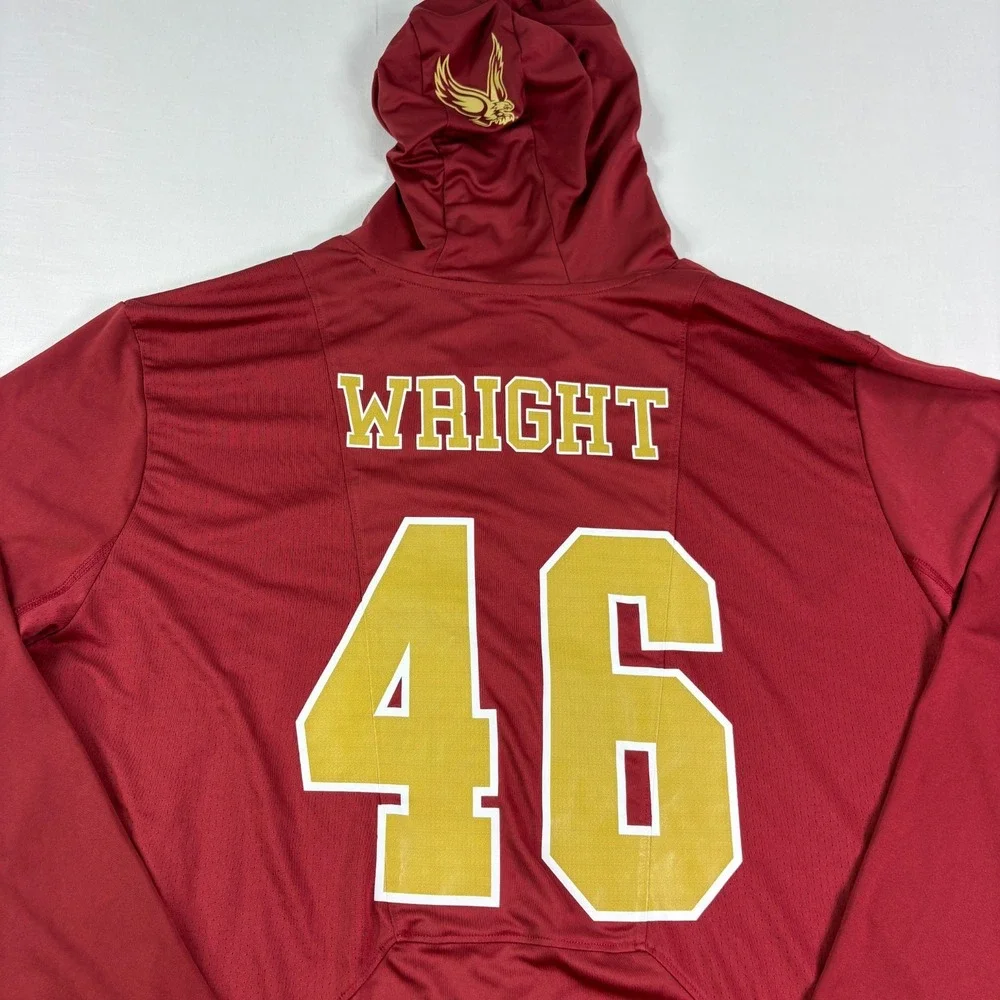 Boston College Eagles Hoodie Mens 2XL Red Adidas Player Issued Pullover NCAA